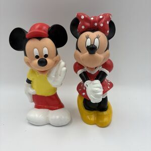 Vintage Playskool Baby Walt Disney Mickey and Minnie Mouse Squeak Toy Lot